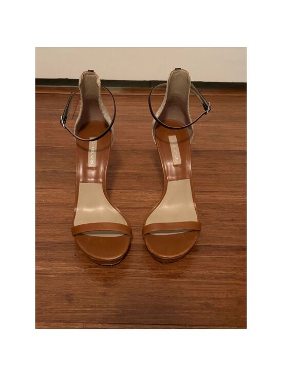 Michael Kors Shoes - Michael Kors Natasia Three Tone Naked Sandal Brown & White Sandals Size 39